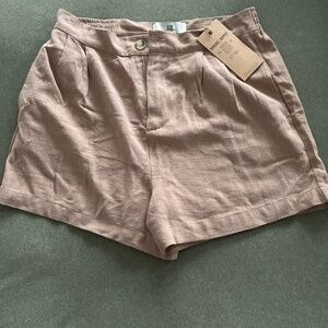 Neutral Linen Shorts